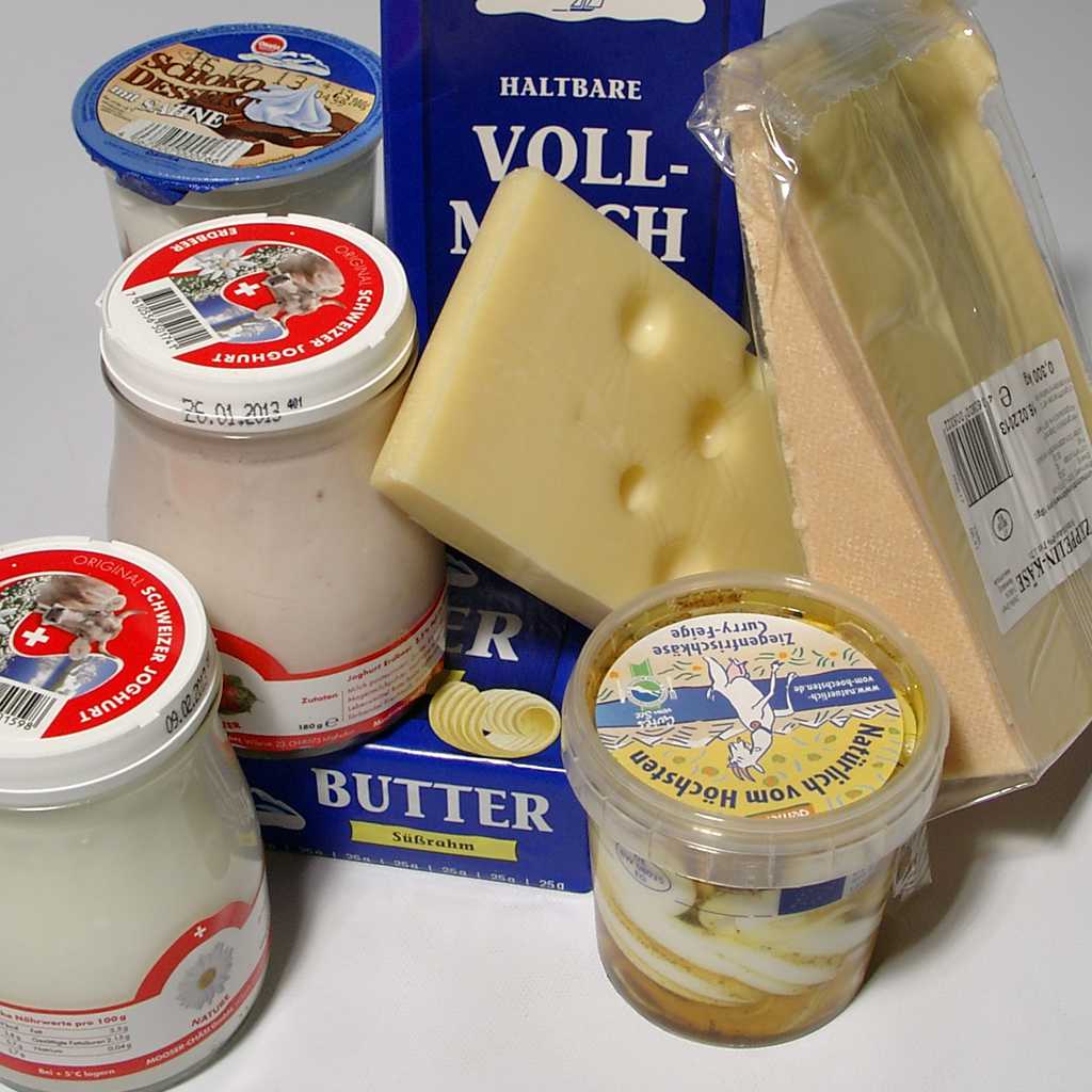 Das Sortiment Milchprodukte 1024 Die Kisten